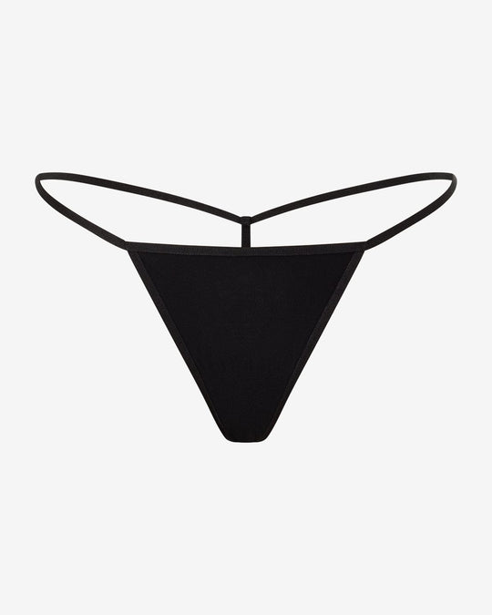 Seamless T-String Thong | Black