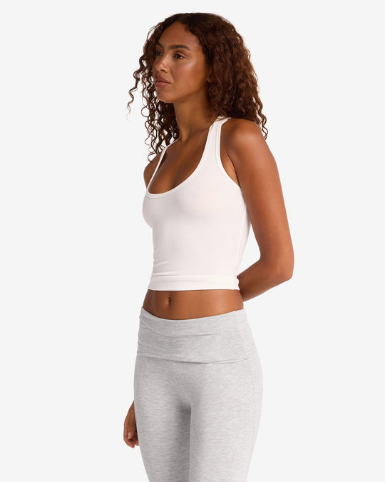 Longline Rib Tank | White