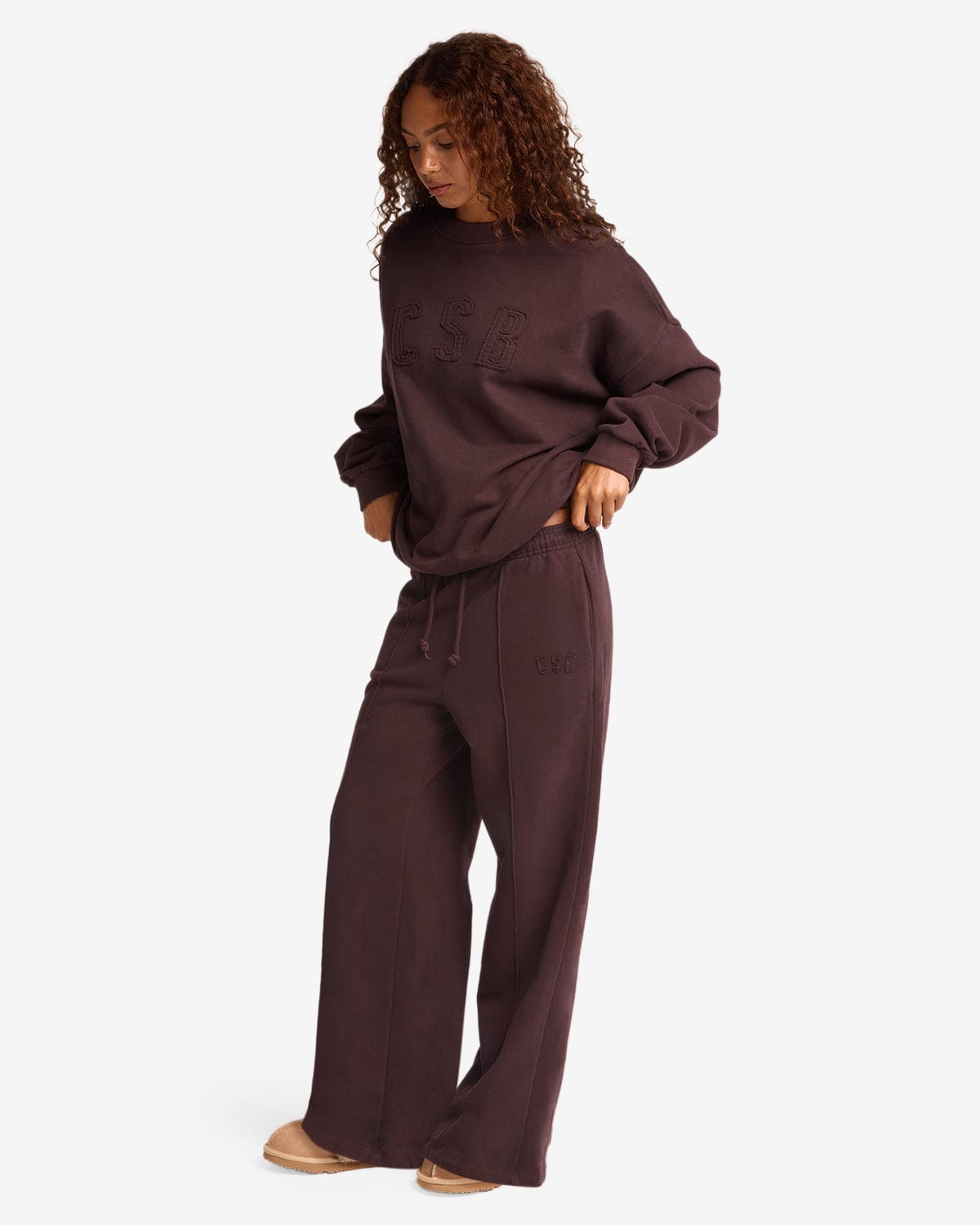 CSB Wide Leg Sweatpant | Espresso