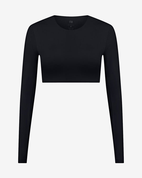 Freedom Luna Power Long Sleeve Crop | Black