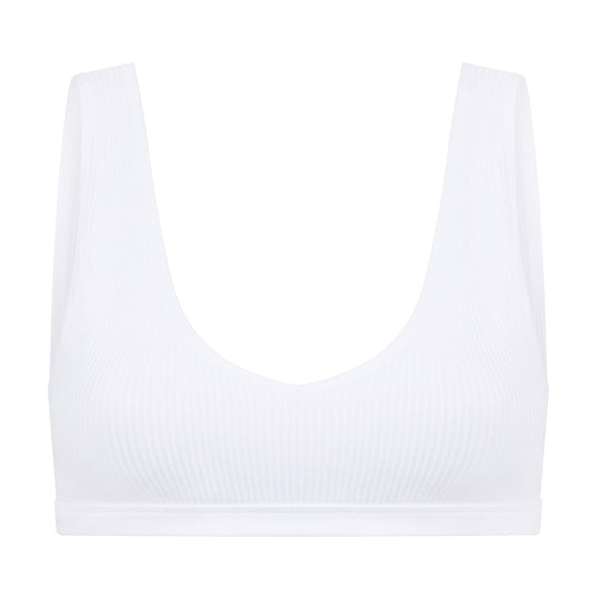 Seamless Lounge Everyday Bralette | White