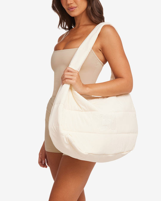 Crescent Puffer Bag | Vanilla