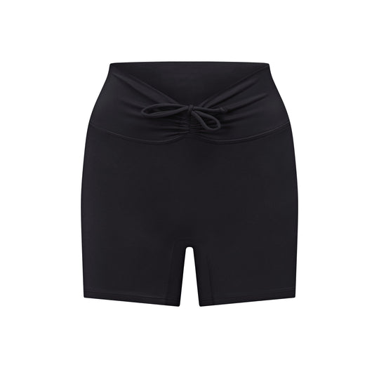 IM Serenity Drawstring Scrunch Shorts 4" | Black