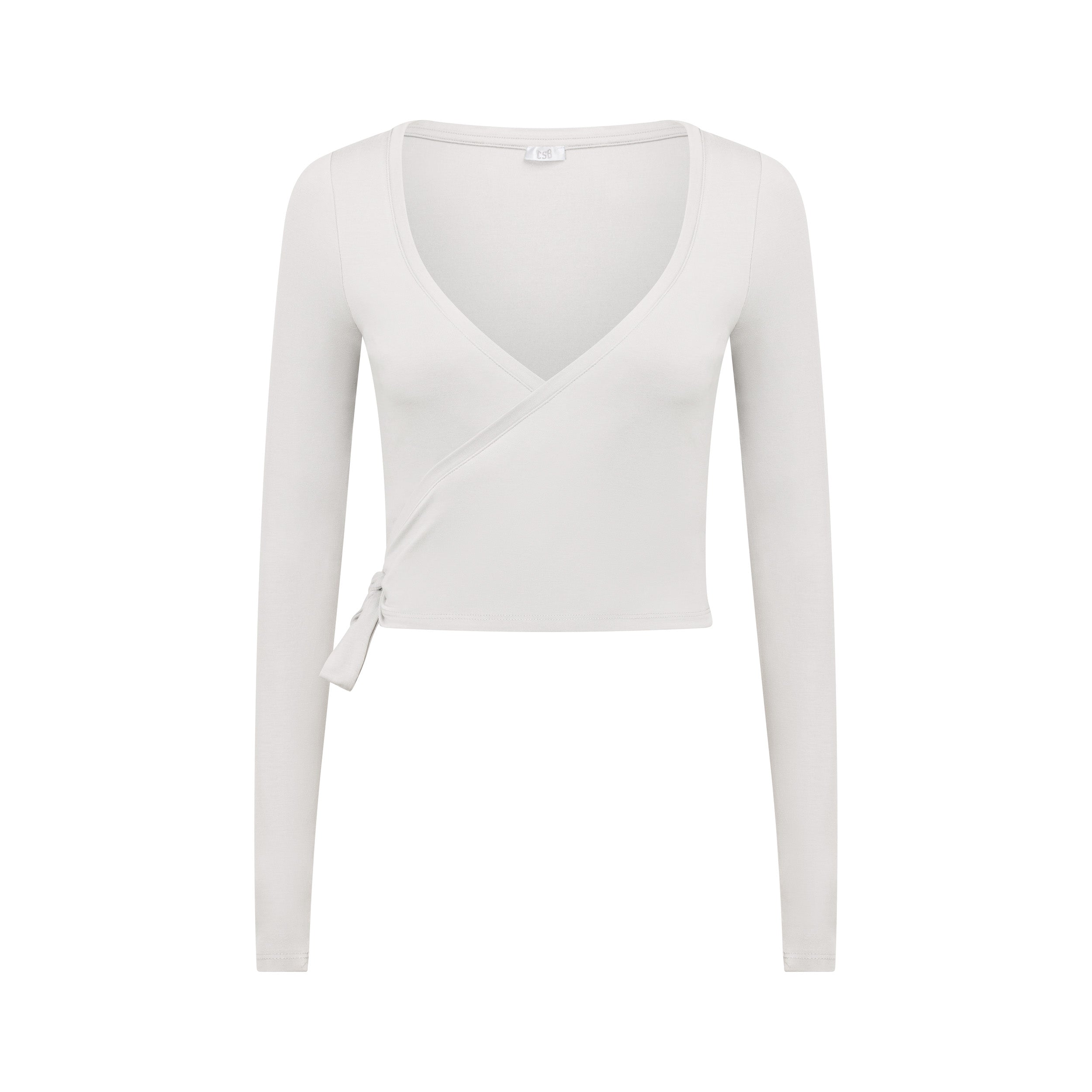 IM Ballet Wrap Top | Light Grey