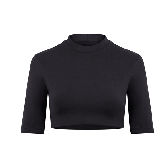 IM Serenity Cropped Biker Top | Black