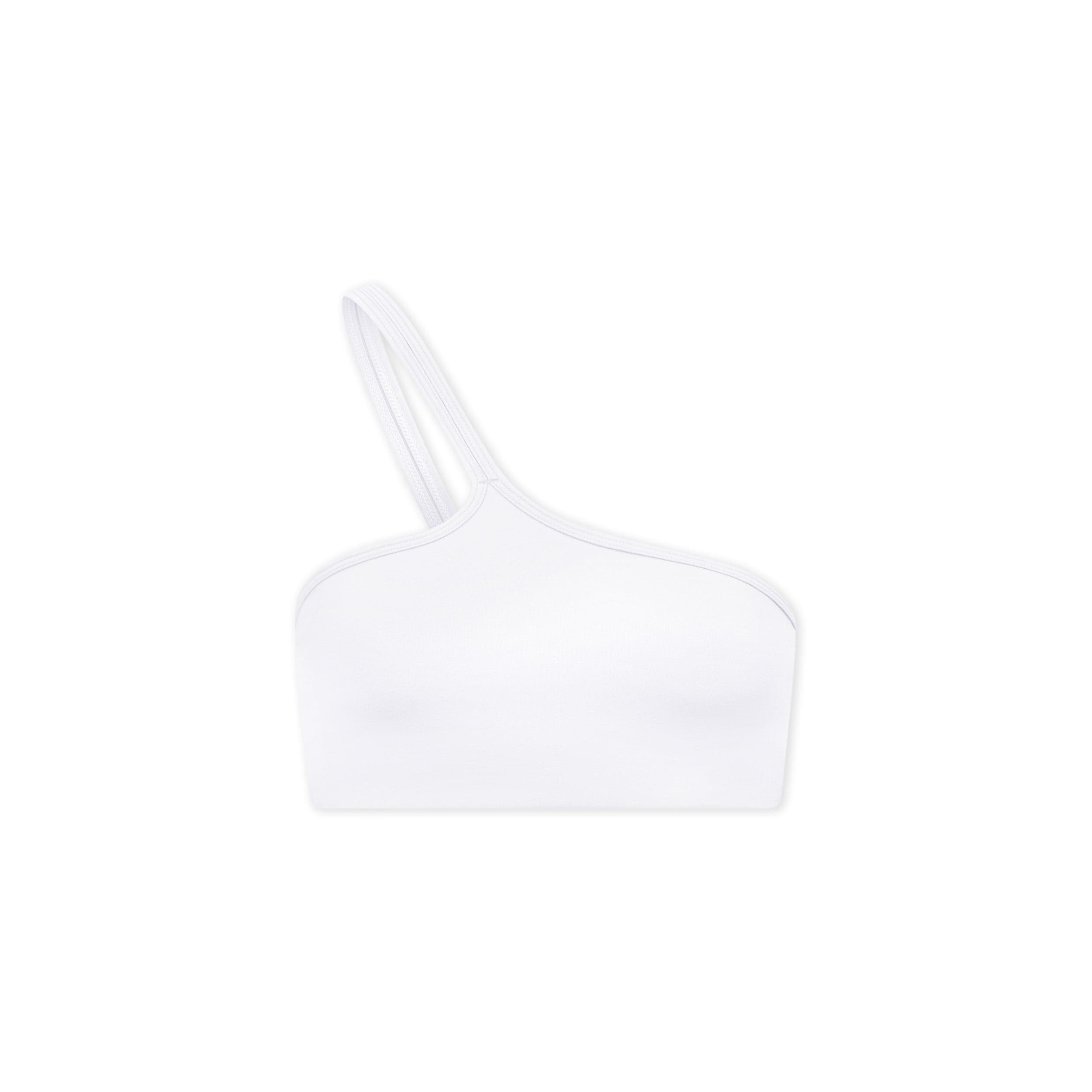 IM Serenity Strappy One Shoulder Crop | White