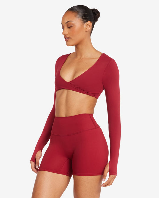 Fade Sierra Long Sleeve Crop | Cherry