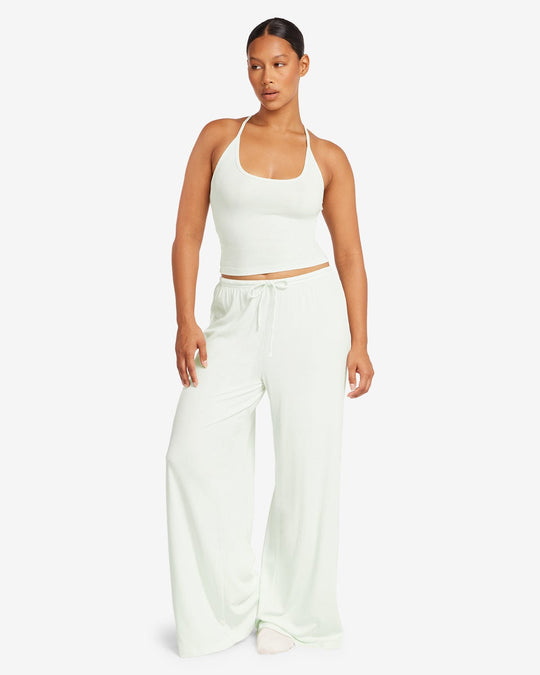 Rib Wide Leg Sleep Pant | Aloe