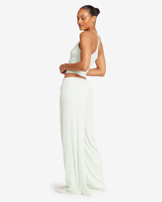 Rib Wide Leg Sleep Pant | Aloe