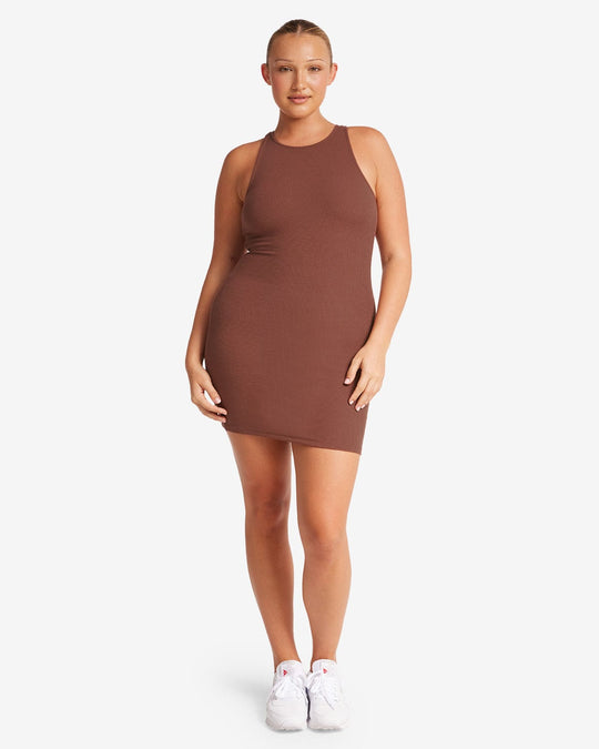 High Neck Mini Dress | Maple