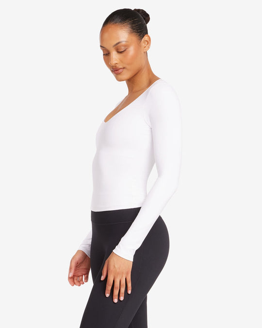 Form Alina Long Sleeve Top | White