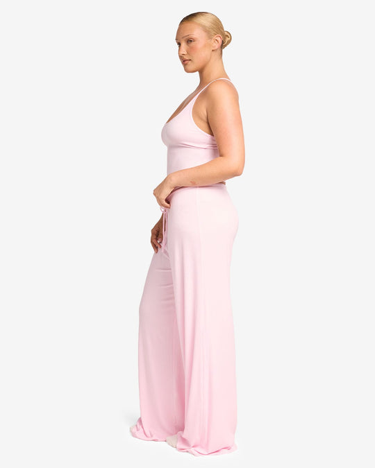 Rib Wide Leg Sleep Pant | Blossom