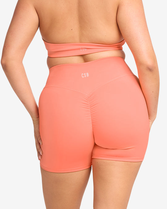 Serenity Scrunch Shorts 5" | Guava