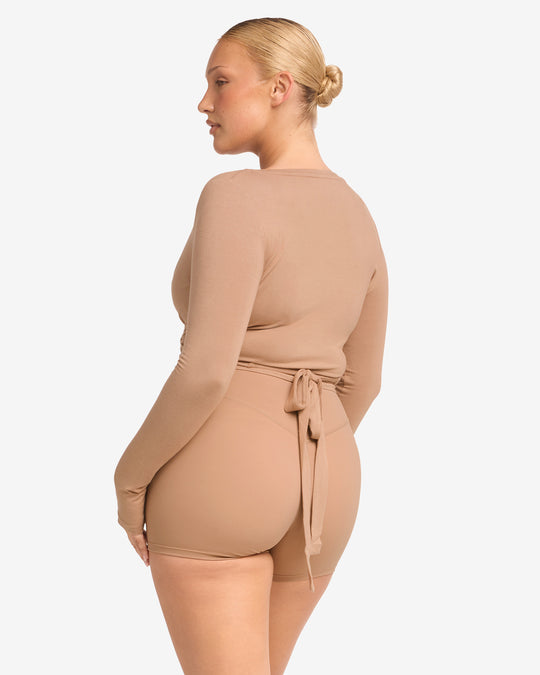 IM Ballet Wrap Top | Toffee