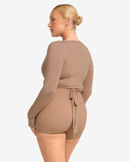 IM Ballet Wrap Top | Toffee