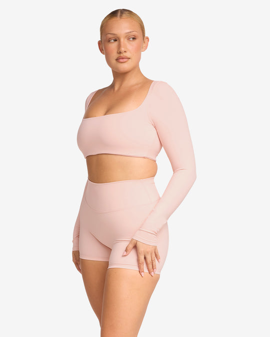 Freedom Scoop Long Sleeve Crop | Blush