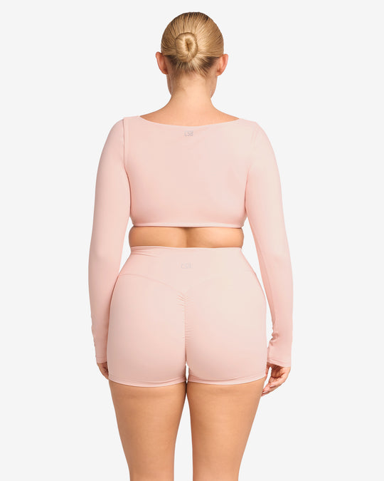 Freedom Scoop Long Sleeve Crop | Blush