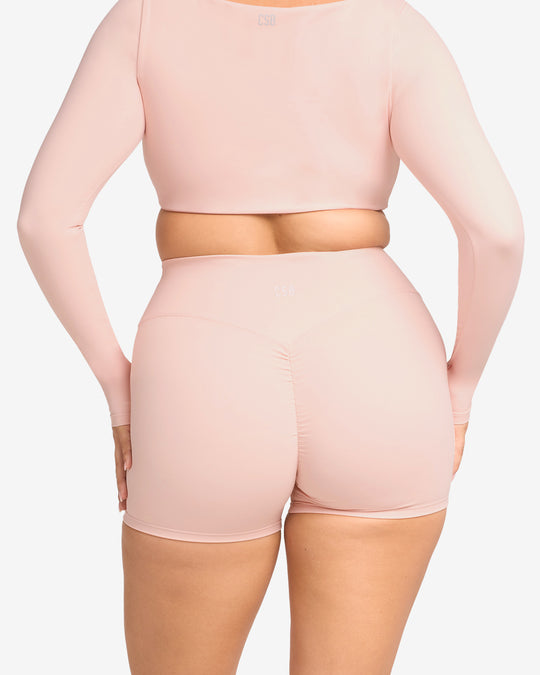 Freedom Scrunch Shorts 4" | Blush