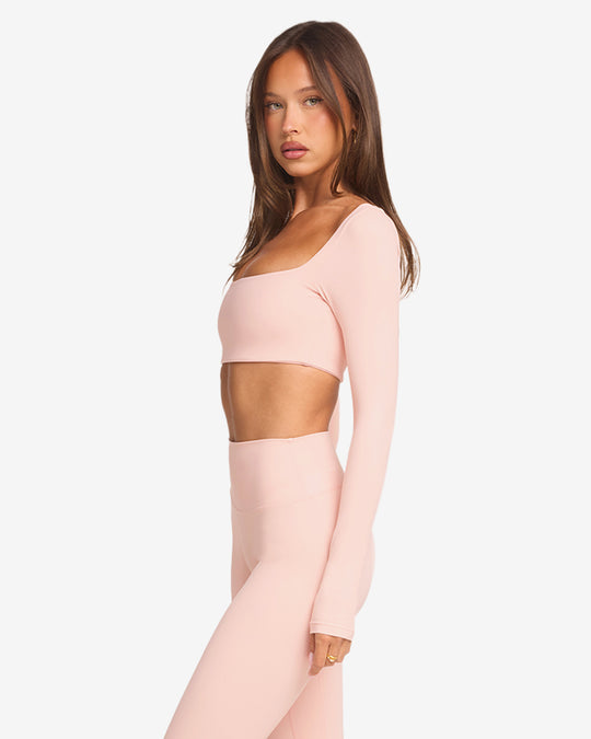 Freedom Scoop Long Sleeve Crop | Blush