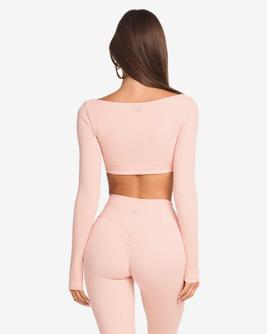 Freedom Scoop Long Sleeve Crop | Blush