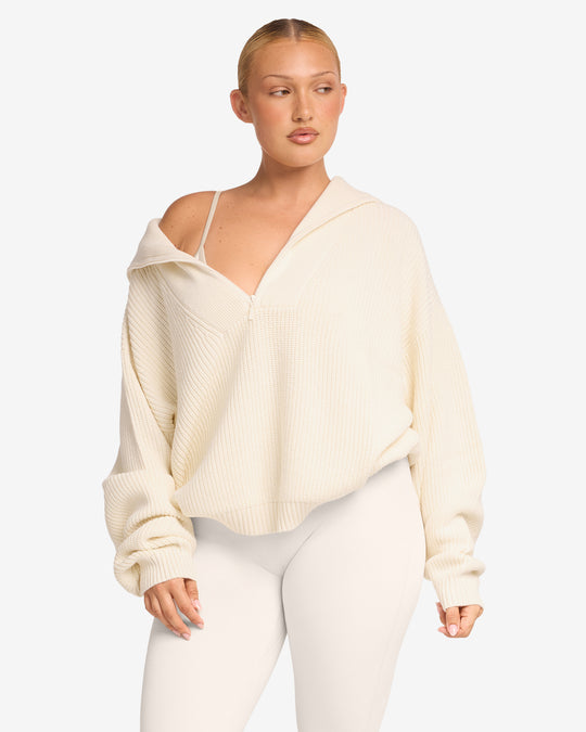 IM Oversized Knit Sweater | Milk