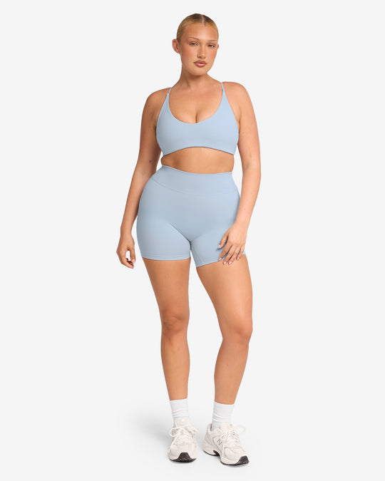 Form Invisible Scrunch Shorts 5" | Dusty Blue