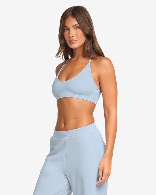 Halter Neck Crop | Dusty Blue