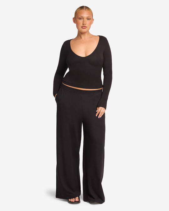 Everyday Wide Leg Pant | Black