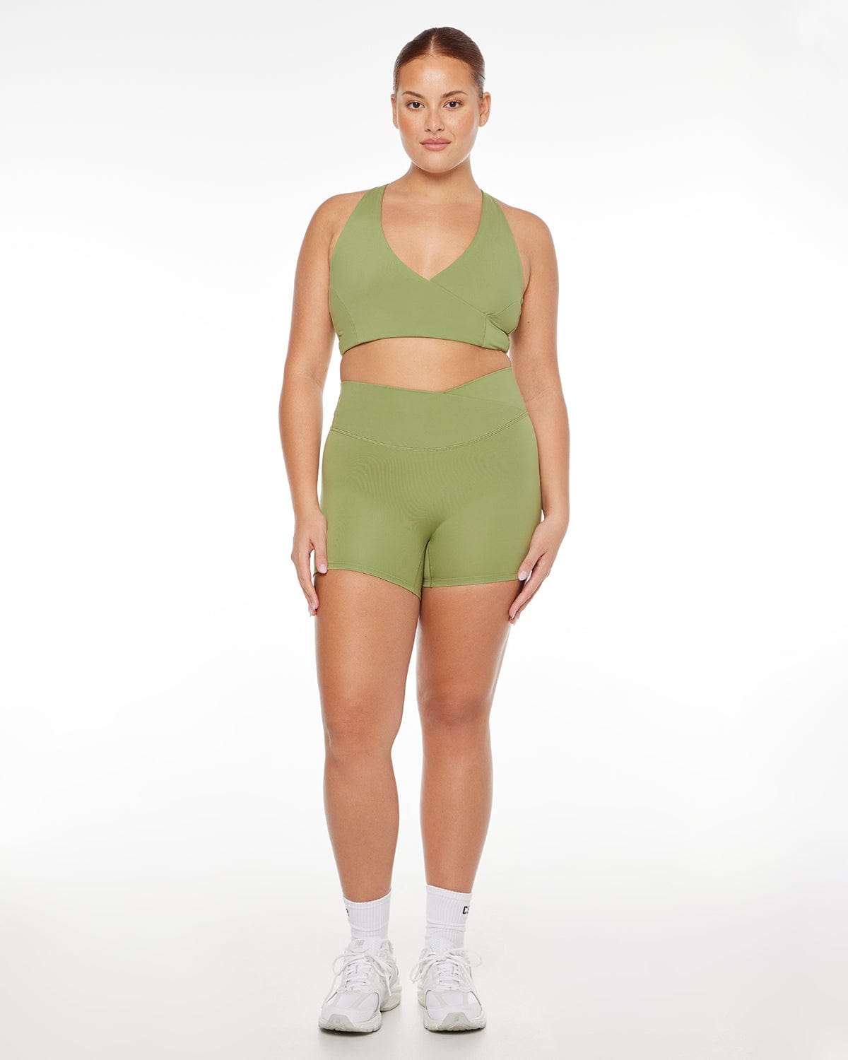 Serenity Crossover Shorts 4" | Matcha