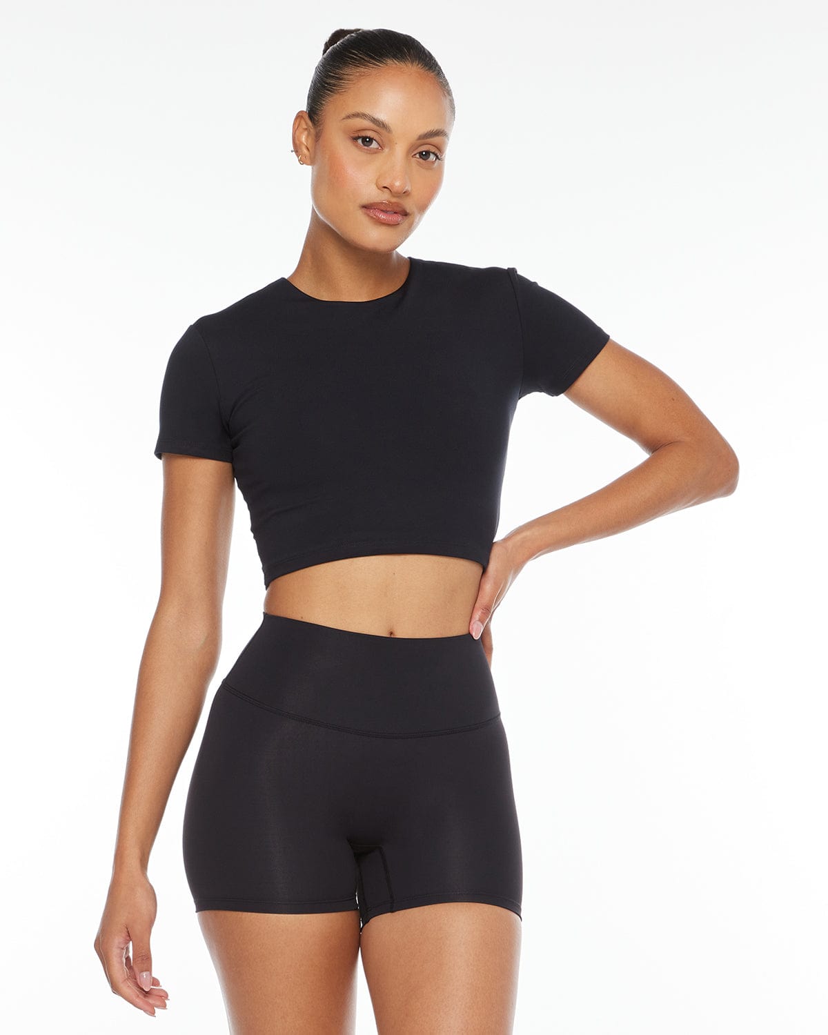 Serenity Cropped Tee | Black