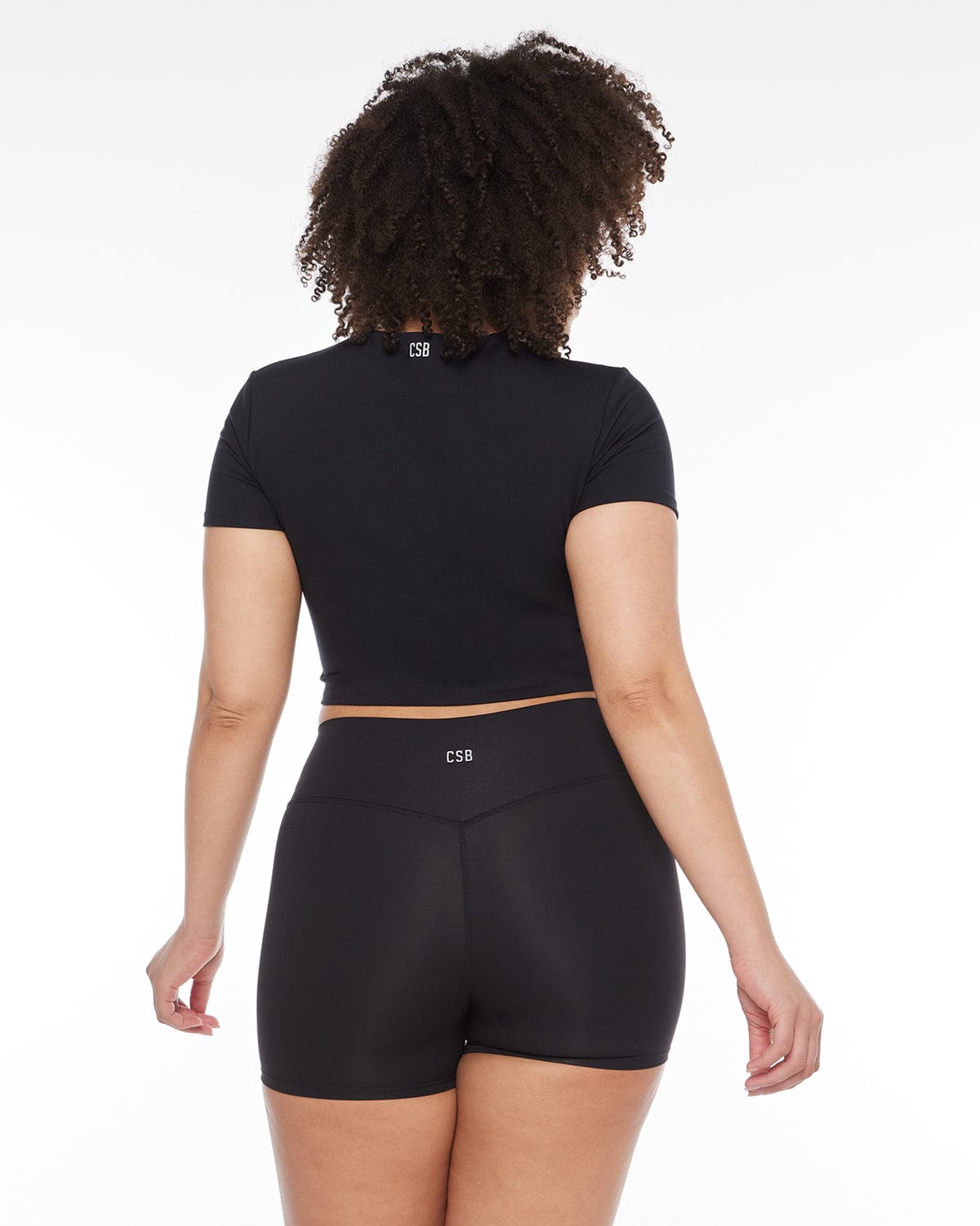 Serenity Cropped Tee | Black
