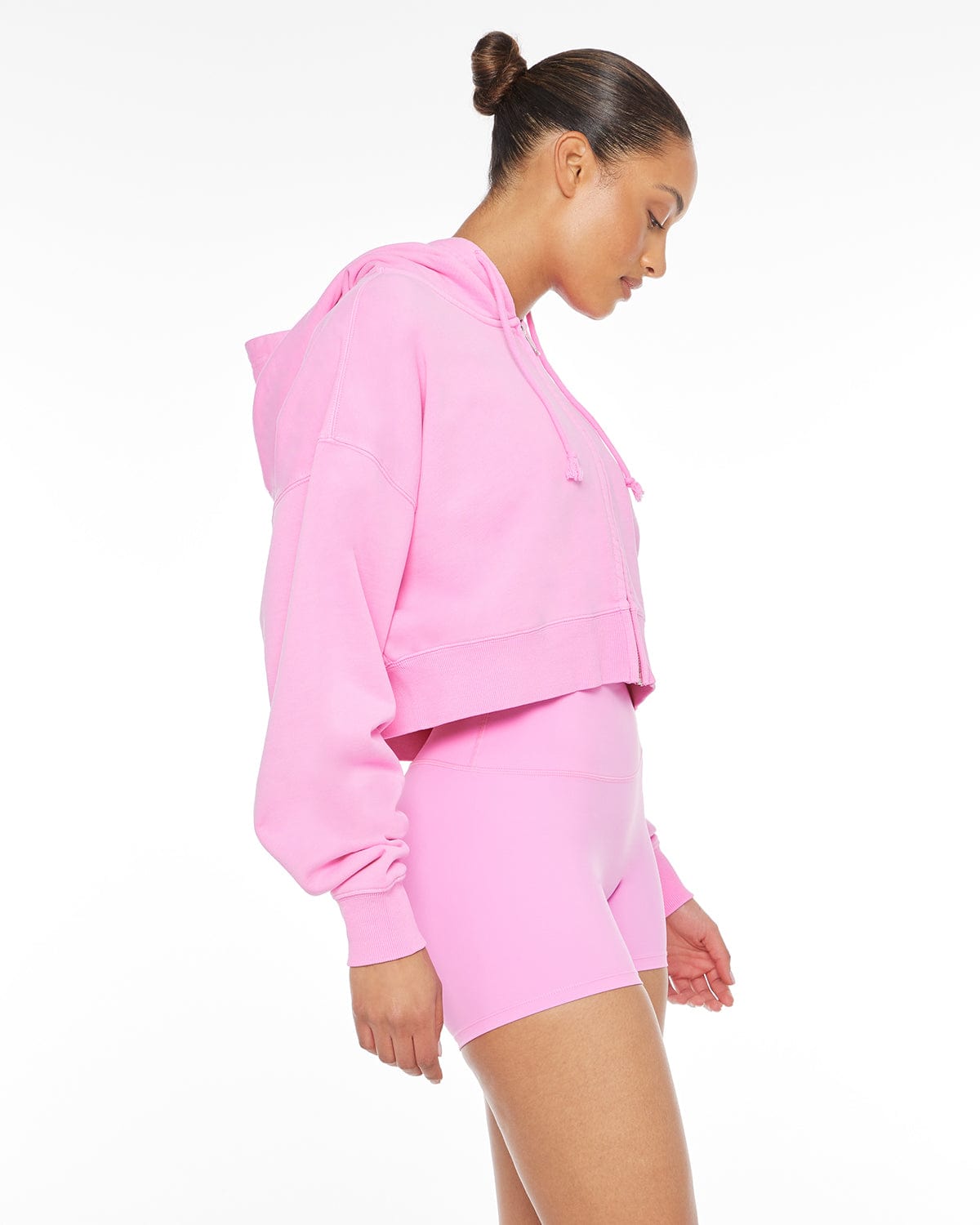 Cropped Boyfriend Zip Hoodie | Crush