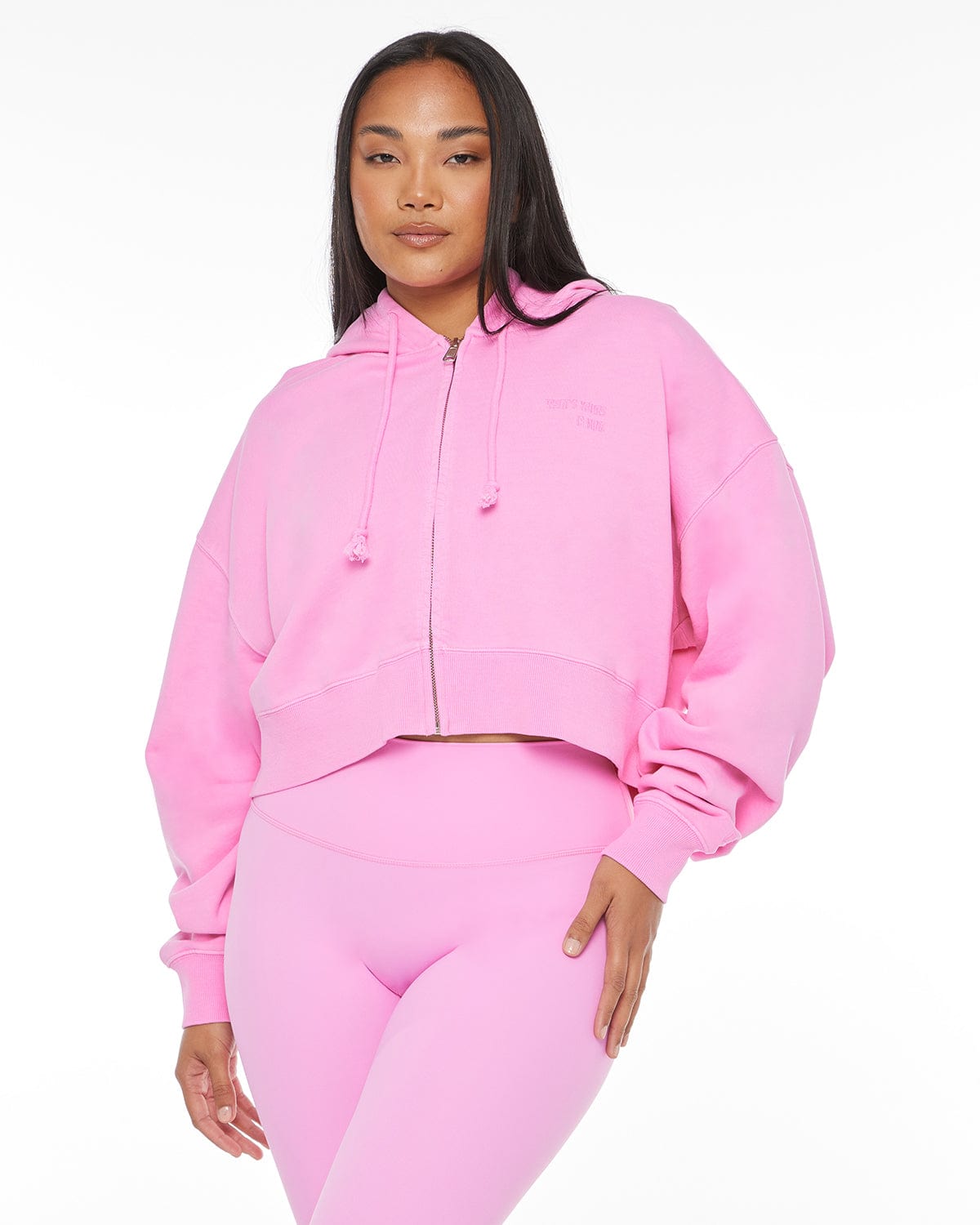 Cropped Boyfriend Zip Hoodie | Crush