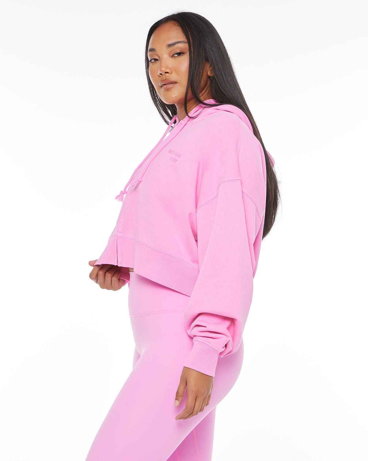 Cropped Boyfriend Zip Hoodie | Crush