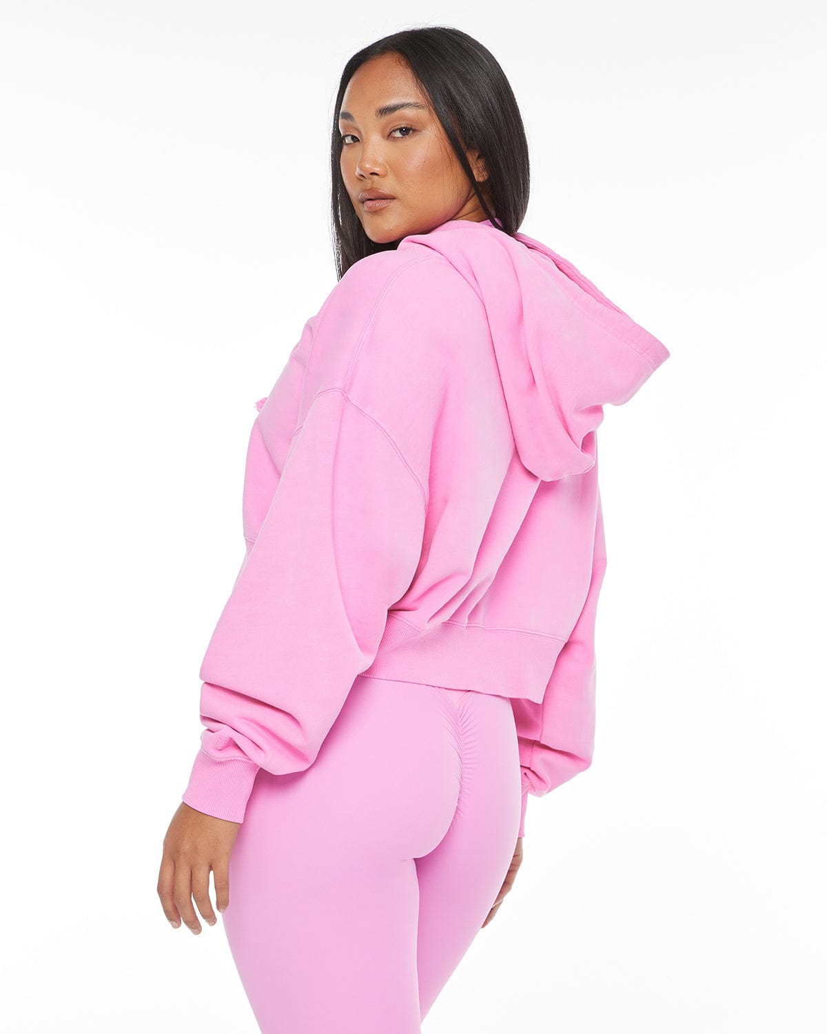 Cropped Boyfriend Zip Hoodie | Crush