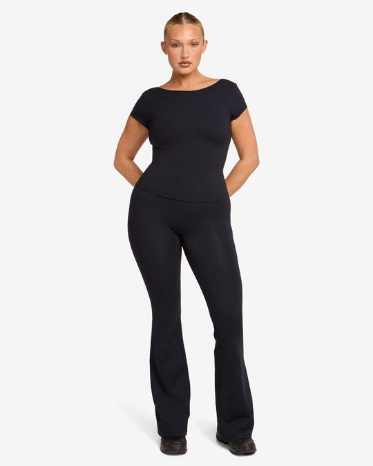 Form Invisible Scrunch Flare Leggings Tall | Black
