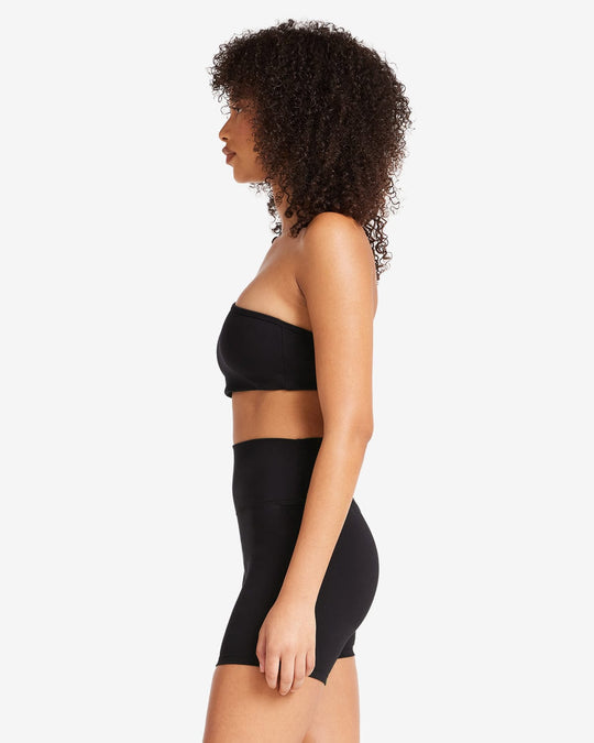 IM Serenity Strappy One Shoulder Crop | Black