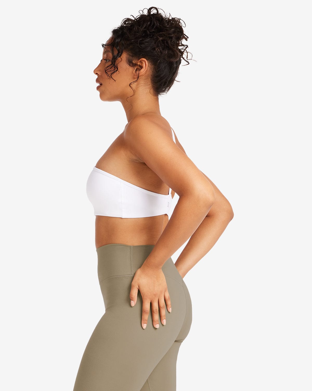 IM Serenity Strappy One Shoulder Crop | White