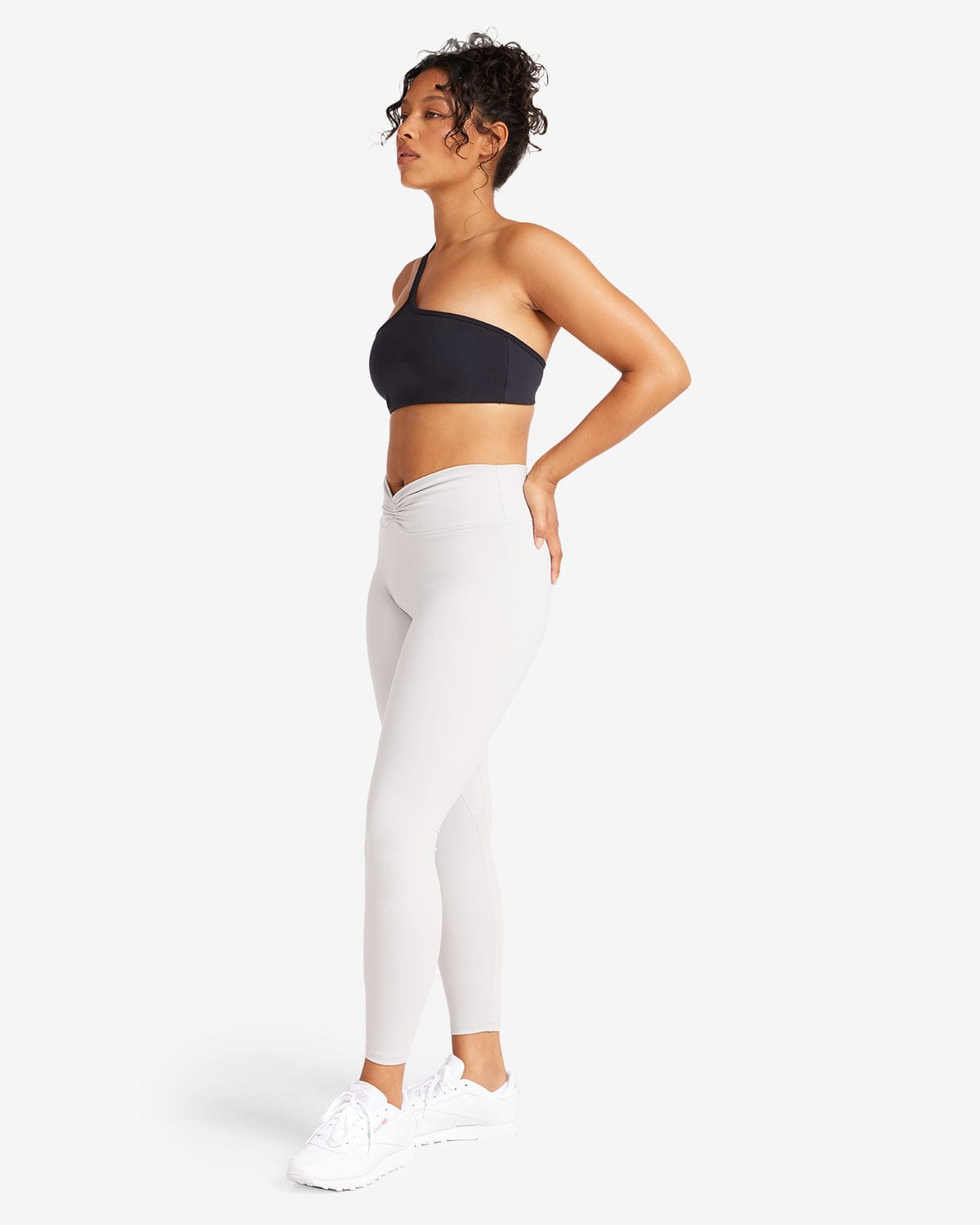 Serenity Drawstring Leggings | Light Grey