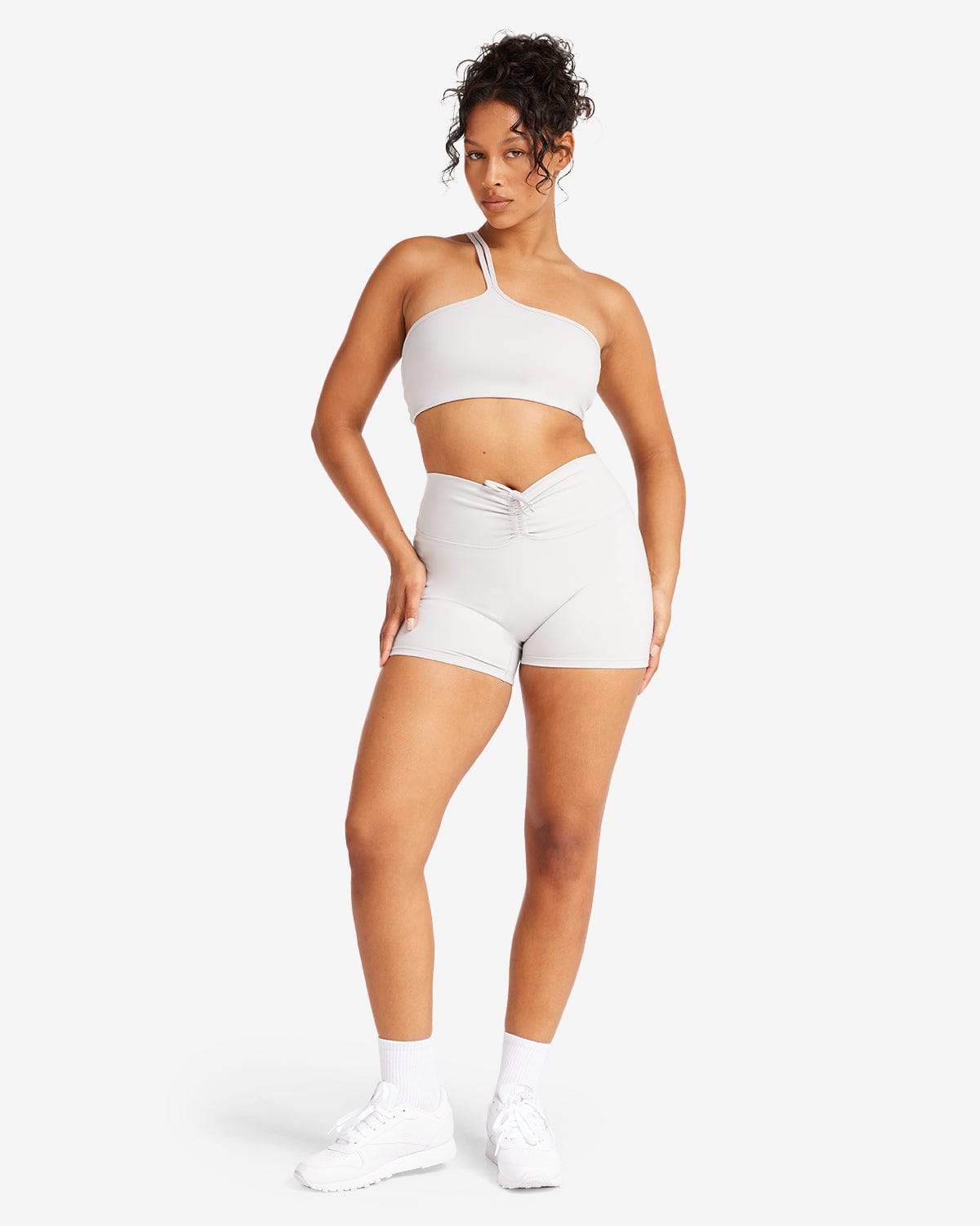 Serenity Drawstring Shorts 4" | Light Grey