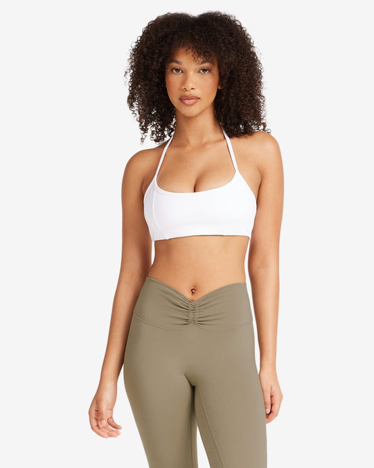 IM Serenity Contour Halter Crop | White