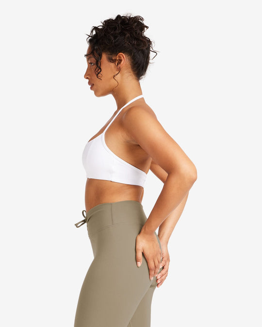 IM Serenity Contour Halter Crop | White