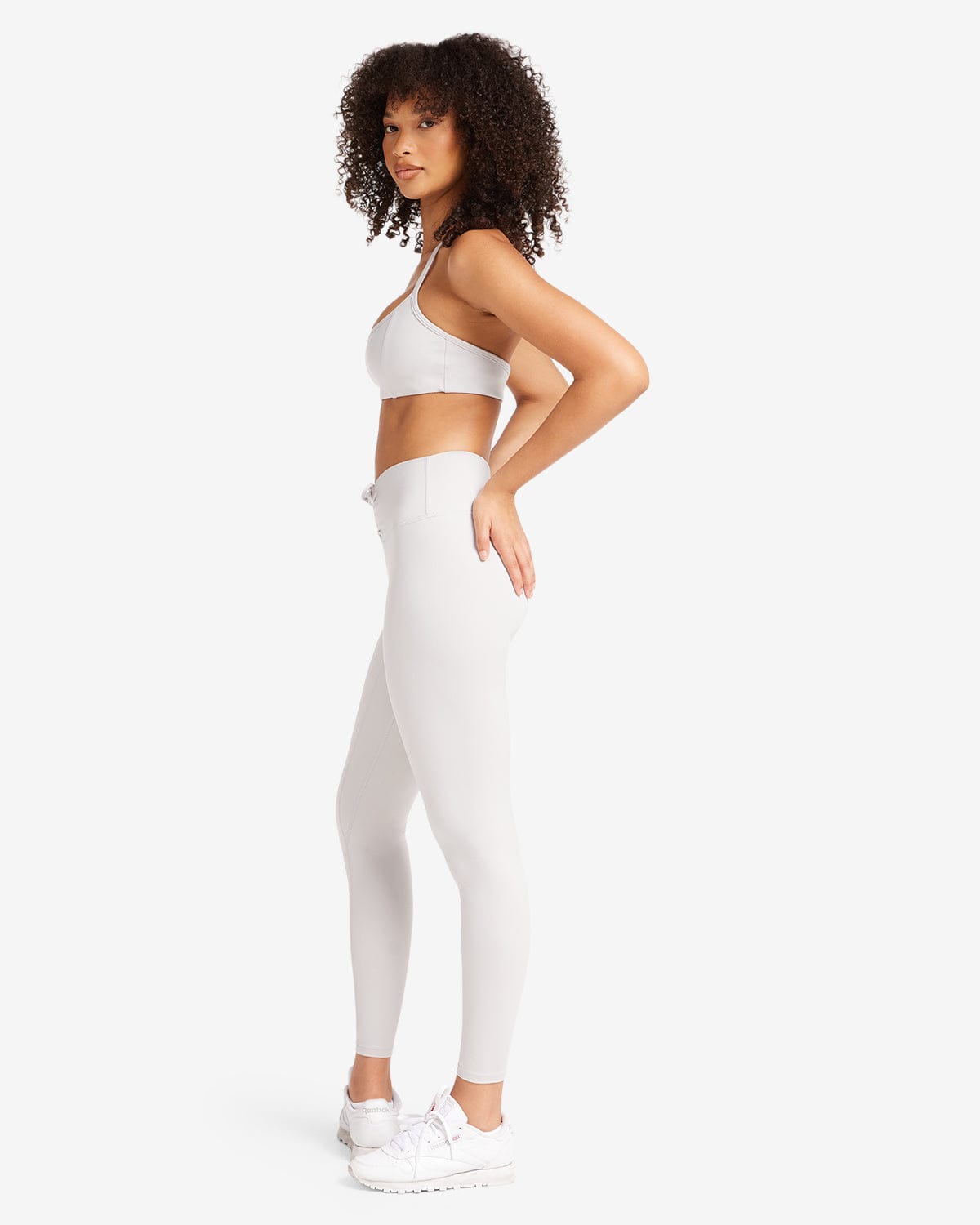 Serenity Drawstring Leggings | Light Grey