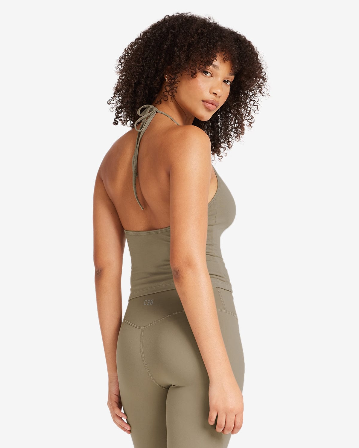 IM Halter Tie Tank | Vintage Khaki