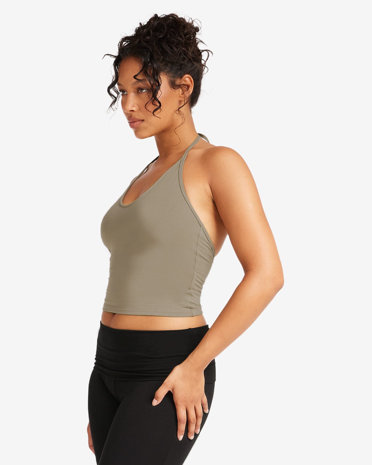 IM Halter Tie Tank | Vintage Khaki