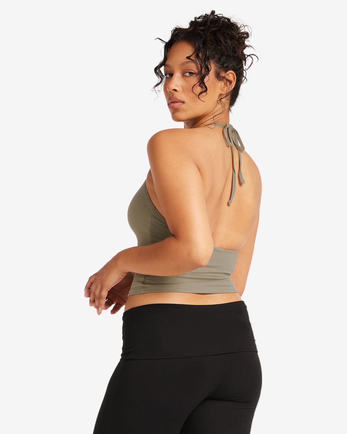 IM Halter Tie Tank | Vintage Khaki