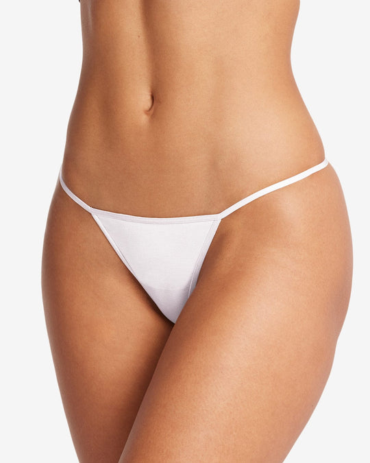 Seamless T-String Thong | White