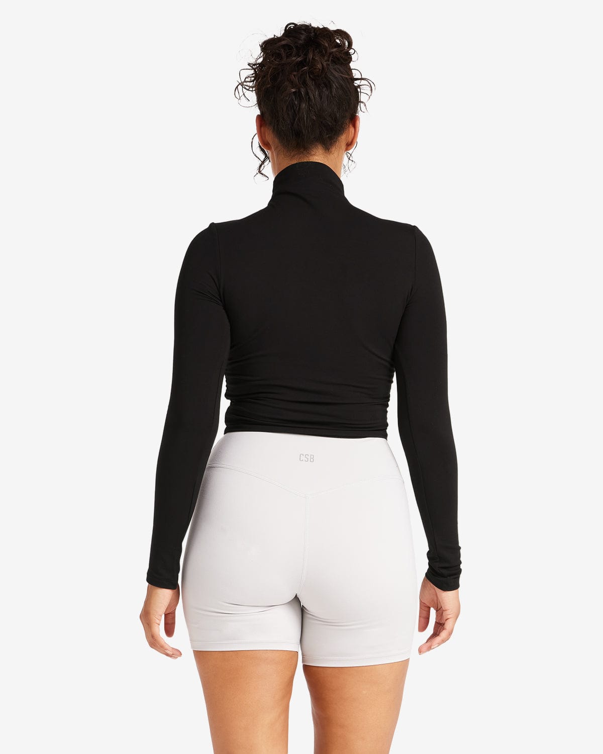 Long Sleeve Turtle Neck Top | Black