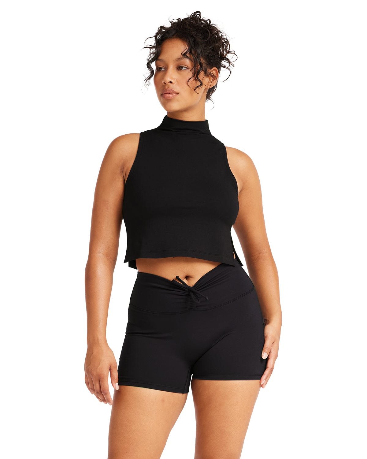 Turtle Neck Tank | Black