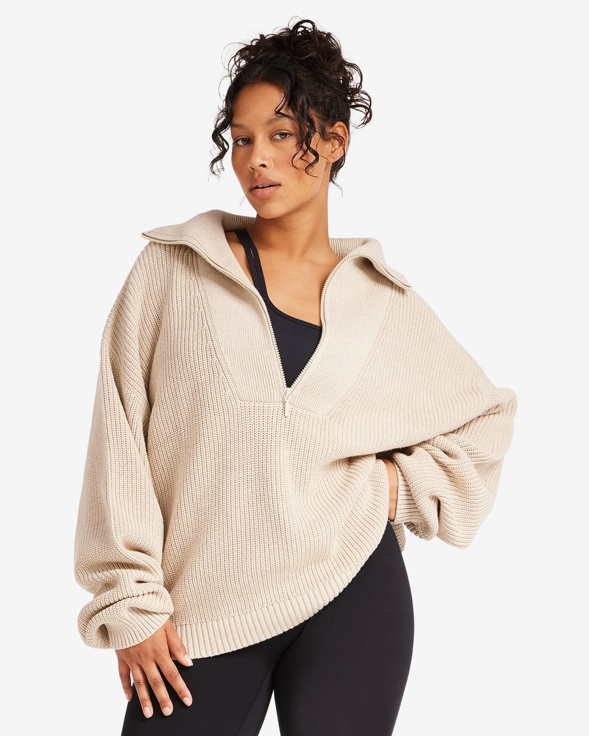 IM Oversized Knit Sweater | Oat Marl